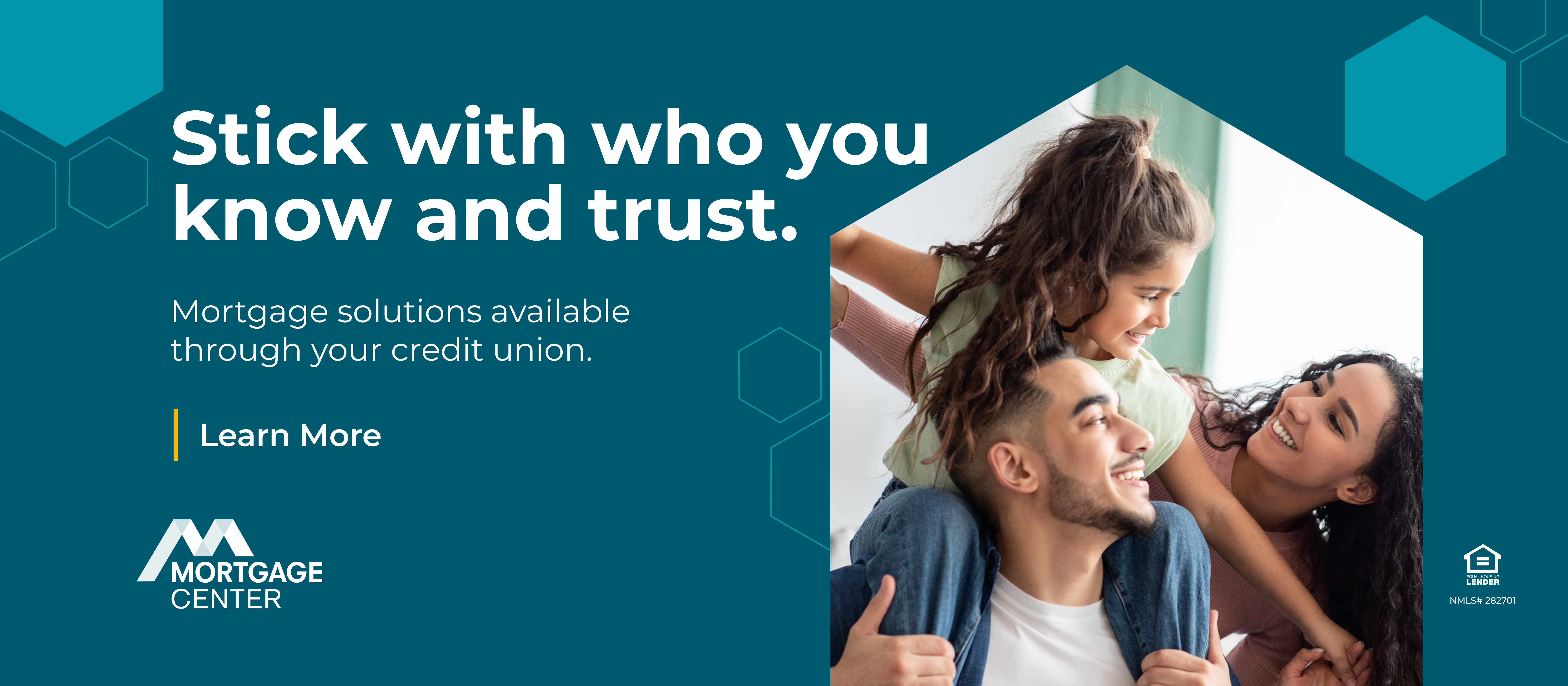 Stick with who you know and trust with BlueOx Credit Union's partners at Mortgage Center